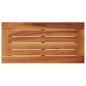 vidaXL Mesa auxiliar jardín tapa madera ratán PE beige 58x27,5x55 cm vidaXL Mesa auxiliar jardín tapa madera ratán PE beige 58x27,5x55 cm