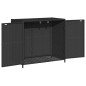 vidaXL Armario de almacenaje de jardín ratán PE negro 83x45x76 cm vidaXL Armario de almacenaje de jardín ratán PE negro 83x45x76 cm