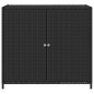 vidaXL Armario de almacenaje de jardín ratán PE negro 83x45x76 cm vidaXL Armario de almacenaje de jardín ratán PE negro 83x45x76 cm