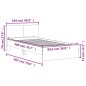 vidaXL Cama con cabecero madera de ingeniería roble Sonoma 100x200 cm vidaXL Cama con cabecero madera de ingeniería roble Sonoma 100x200 cm