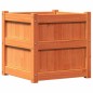 vidaXL Jardineras de exterior 2 uds madera maciza de pino marrón cera vidaXL Jardineras de exterior 2 uds madera maciza de pino marrón cera