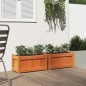 vidaXL Jardineras de exterior 2 uds madera maciza de pino marrón cera vidaXL Jardineras de exterior 2 uds madera maciza de pino marrón cera