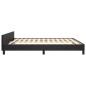 vidaXL Estructura de cama con cabecero cuero sintético negro 160x200cm vidaXL Estructura de cama con cabecero cuero sintético negro 160x200cm
