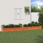 vidaXL Jardineras de exterior 2 uds madera maciza de pino marrón cera