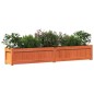 vidaXL Jardineras de exterior 2 uds madera maciza de pino marrón cera