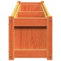 vidaXL Jardineras de exterior 2 uds madera maciza de pino marrón cera
