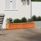 vidaXL Jardinera exterior madera maciza pino marrón cera 150x31x31 cm vidaXL Jardinera exterior madera maciza pino marrón cera 150x31x31 cm