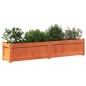 vidaXL Jardinera exterior madera maciza pino marrón cera 150x31x31 cm vidaXL Jardinera exterior madera maciza pino marrón cera 150x31x31 cm