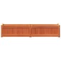 vidaXL Jardinera exterior madera maciza pino marrón cera 150x31x31 cm vidaXL Jardinera exterior madera maciza pino marrón cera 150x31x31 cm