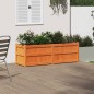 vidaXL Jardinera exterior madera maciza pino marrón cera 150x50x50 cm vidaXL Jardinera exterior madera maciza pino marrón cera 150x50x50 cm