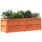 vidaXL Jardinera exterior madera maciza pino marrón cera 150x50x50 cm vidaXL Jardinera exterior madera maciza pino marrón cera 150x50x50 cm