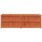 vidaXL Jardinera exterior madera maciza pino marrón cera 150x50x50 cm vidaXL Jardinera exterior madera maciza pino marrón cera 150x50x50 cm