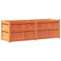 vidaXL Jardinera exterior madera maciza pino marrón cera 150x50x50 cm vidaXL Jardinera exterior madera maciza pino marrón cera 150x50x50 cm