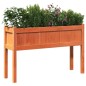 vidaXL Jardineras con patas 2 uds madera maciza de pino marrón cera vidaXL Jardineras con patas 2 uds madera maciza de pino marrón cera