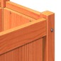 vidaXL Jardineras con patas 2 uds madera maciza de pino marrón cera vidaXL Jardineras con patas 2 uds madera maciza de pino marrón cera