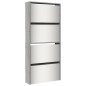 vidaXL Mueble zapatero con espejo 4 niveles gris Sonoma 63x17x134 cm vidaXL Mueble zapatero con espejo 4 niveles gris Sonoma 63x17x134 cm