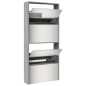 vidaXL Mueble zapatero con espejo 4 niveles gris Sonoma 63x17x134 cm vidaXL Mueble zapatero con espejo 4 niveles gris Sonoma 63x17x134 cm