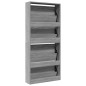 vidaXL Mueble zapatero con espejo 4 niveles gris Sonoma 63x17x134 cm vidaXL Mueble zapatero con espejo 4 niveles gris Sonoma 63x17x134 cm