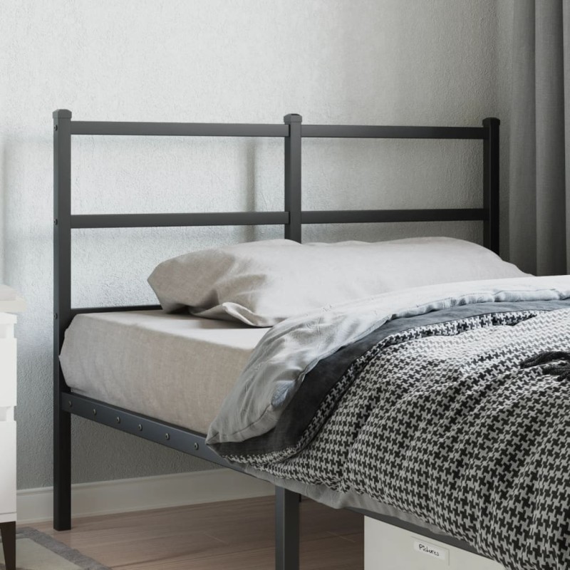 vidaXL Cabecero de metal negro 120 cm vidaXL Cabecero de metal negro 120 cm