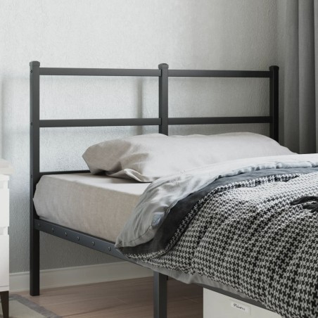 vidaXL Cabecero de metal negro 120 cm