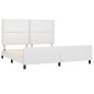 vidaXL Estructura de cama cabecero cuero sintético blanco 160x200 cm vidaXL Estructura de cama cabecero cuero sintético blanco 160x200 cm