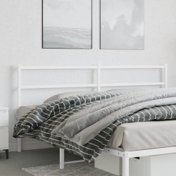 vidaXL Cabecero de metal blanco 200 cm