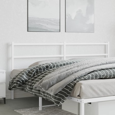 vidaXL Cabecero de metal blanco 180 cm