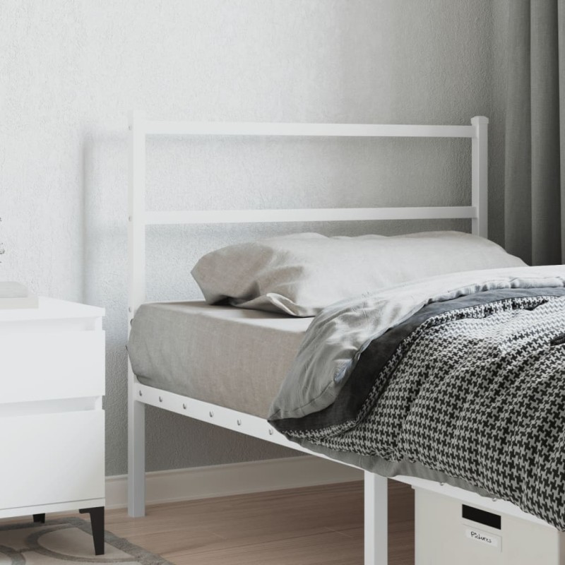 vidaXL Cabecero de metal blanco 107 cm vidaXL Cabecero de metal blanco 107 cm