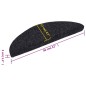 vidaXL Alfombrilla de escaleras 15 uds tela punzonada negro 56x17x3 cm vidaXL Alfombrilla de escaleras 15 uds tela punzonada negro 56x17x3 cm