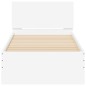 vidaXL Estructura cama con cabecero madera ingeniería blanca 75x190 cm