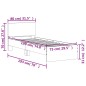 vidaXL Estructura cama con cabecero madera ingeniería blanca 75x190 cm