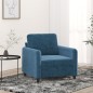 vidaXL Sillón de terciopelo azul 60 cm vidaXL Sillón de terciopelo azul 60 cm