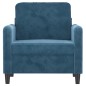 vidaXL Sillón de terciopelo azul 60 cm vidaXL Sillón de terciopelo azul 60 cm