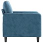 vidaXL Sillón de terciopelo azul 60 cm vidaXL Sillón de terciopelo azul 60 cm