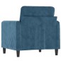 vidaXL Sillón de terciopelo azul 60 cm vidaXL Sillón de terciopelo azul 60 cm