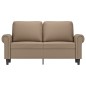 vidaXL Sofá de 2 plazas de cuero sintético color capuchino 120 cm vidaXL Sofá de 2 plazas de cuero sintético color capuchino 120 cm