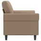 vidaXL Sofá de 2 plazas de cuero sintético color capuchino 120 cm vidaXL Sofá de 2 plazas de cuero sintético color capuchino 120 cm