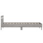 vidaXL Estructura de cama cabecero luces LED gris Sonoma 90x200 cm vidaXL Estructura de cama cabecero luces LED gris Sonoma 90x200 cm