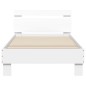vidaXL Estructura de cama con cabecero y luces LED blanco 90x200 cm vidaXL Estructura de cama con cabecero y luces LED blanco 90x200 cm