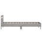 vidaXL Estructura de cama cabecero luces LED gris Sonoma 75x190 cm