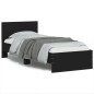 vidaXL Estructura de cama con cabecero y luces LED negro 90x200 cm vidaXL Estructura de cama con cabecero y luces LED negro 90x200 cm