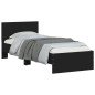 vidaXL Estructura de cama con cabecero y luces LED negro 90x200 cm vidaXL Estructura de cama con cabecero y luces LED negro 90x200 cm