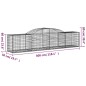 vidaXL Cestas de gaviones 12 uds forma de arco hierro 300x50x60/80 cm vidaXL Cestas de gaviones 12 uds forma de arco hierro 300x50x60/80 cm