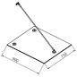 vidaXL Marquesina de puerta vidrio VSG y acero inoxidable 90x75 cm vidaXL Marquesina de puerta vidrio VSG y acero inoxidable 90x75 cm