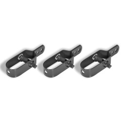 vidaXL Tensor de alambre para valla metálica 3 uds 100 mm gris