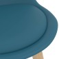vidaXL Taburetes de bar 2 uds PP y madera maciza de haya turquesa vidaXL Taburetes de bar 2 uds PP y madera maciza de haya turquesa