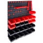 vidaXL Kit de cajas de almacenaje 29 pzas paneles de pared rojo/negro vidaXL Kit de cajas de almacenaje 29 pzas paneles de pared rojo/negro
