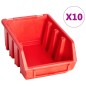 vidaXL Kit de cajas de almacenaje 29 pzas paneles de pared rojo/negro vidaXL Kit de cajas de almacenaje 29 pzas paneles de pared rojo/negro