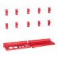 vidaXL Kit de cajas de almacenaje 141 pzas paneles de pared rojo/negro vidaXL Kit de cajas de almacenaje 141 pzas paneles de pared rojo/negro