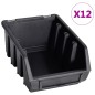 vidaXL Kit de cajas de almacenaje 32 pzas paneles de pared rojo/negro vidaXL Kit de cajas de almacenaje 32 pzas paneles de pared rojo/negro